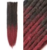 dredy, dready, dreadloki, dredloki syntetyczne, dreadlocks, ciemny brąz, zestaw, Red Ombre