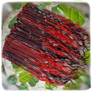 Dredloki syntetyczne -  Black, Red, Wine
