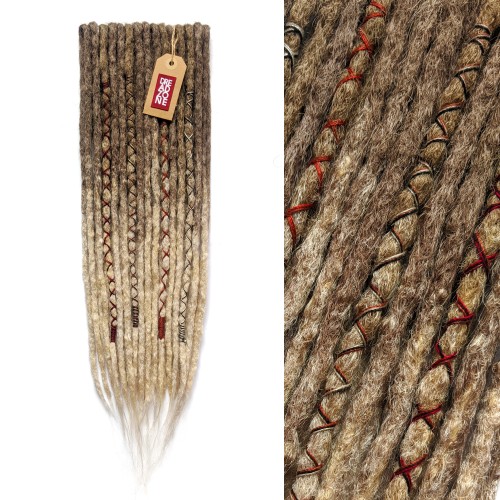 dredy, dready, dreadloki, dredloki syntetyczne, dreadlocks, ciemny brąz, zestaw, warmwood