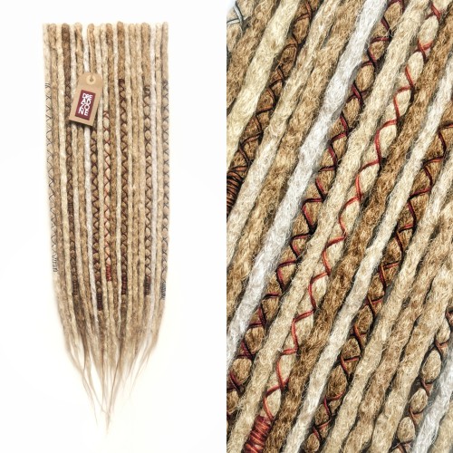 dredy, dready, dreadloki, dredloki syntetyczne, dreadlocks, ciemny brąz, zestaw, IndianShadow_1